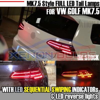 Golf MK7.5 Style for 7.5 LED TAIL LAMPS with SEQUENTIAL FLOWING INDICATOR